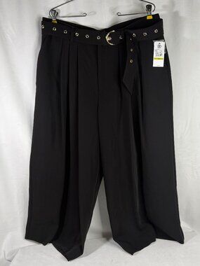 DO by Dee Ocleppo br Women's Mariana Belted Wide Leg Cropped Pants Size 14